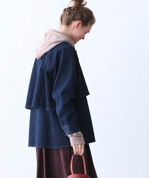 Kelen(ケレン)の「「KELEN / ケレン」フラップデザインマオカラーデニムジャケット(その他アウター・レディース・ブルー/ワンウォッシュ・S/M)」の6枚目の写真