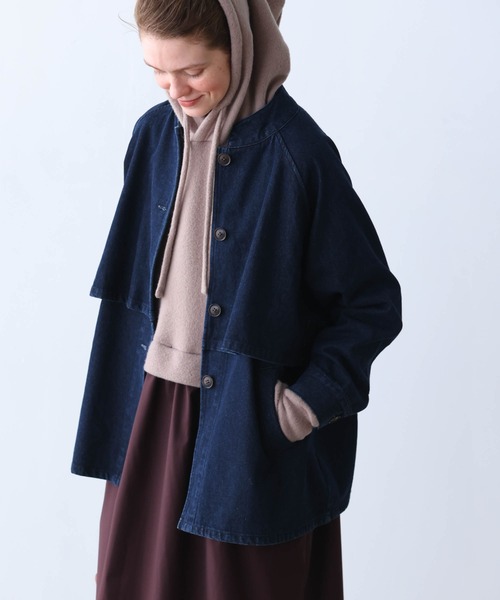 Kelen(ケレン)の「「KELEN / ケレン」フラップデザインマオカラーデニムジャケット(その他アウター・レディース・ブルー/ワンウォッシュ・S/M)」の10枚目の写真