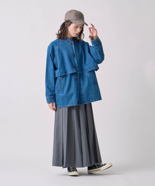 Kelen(ケレン)の「「KELEN / ケレン」フラップデザインマオカラーデニムジャケット(その他アウター・レディース・ブルー/ワンウォッシュ・S/M)」の12枚目の写真