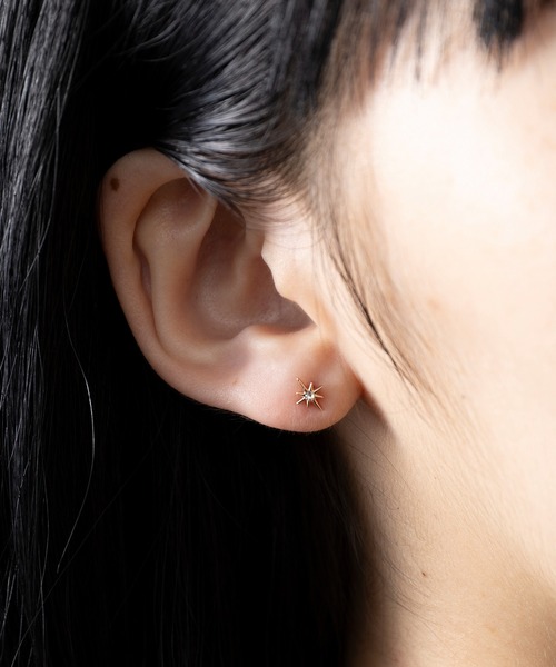 MAISON BREEZE（メゾンブリーズ）の「【MAISON BREEZE】ピアス ニッケルフリー ポラリス スター ストーン チタンポストピアス　OSWY（ピアス（両耳用）・レディース・ゴールド/ピンク/シルバー・FREE）」の2枚目の写真