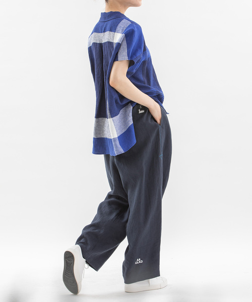 ♪極美品 ノップドゥノッド リネンパネルチェック プルオーバーブラウス セール】ノップドゥノッド nop de nod Ciel ronde リネンパネル