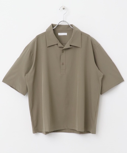 SENSE OF PLACE by URBAN RESEARCH（センスオブプレイスバイアーバンリサーチ）の「ストレッチショートスリーブポロシャツ（ポロシャツ・メンズ・ブルー/ベージュ/ブラック・MEDIUM/LARGE）」の6枚目の写真