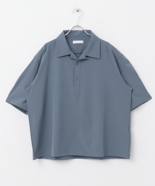 SENSE OF PLACE by URBAN RESEARCH（センスオブプレイスバイアーバンリサーチ）の「ストレッチショートスリーブポロシャツ（ポロシャツ・メンズ・ブルー/ベージュ/ブラック・MEDIUM/LARGE）」の8枚目の写真