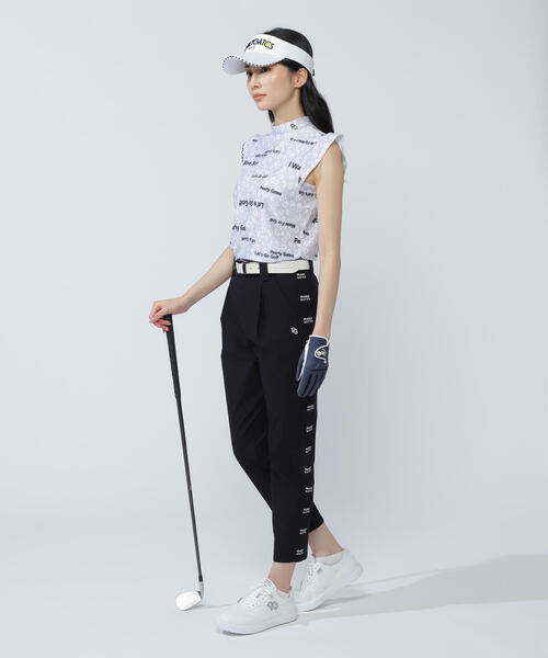 PEARLY GATES(パーリーゲイツ)の「【PEARLY GATES】トリコット4WAYブロックジャガードフリル袖モックネックカットソー <ヒョウ柄>(Tシャツ/カットソー・レディース・ダークインディゴブルー/グレー系その他/ピンク系その他・SMALL/LARGE/MEDIUM)」の22枚目の写真