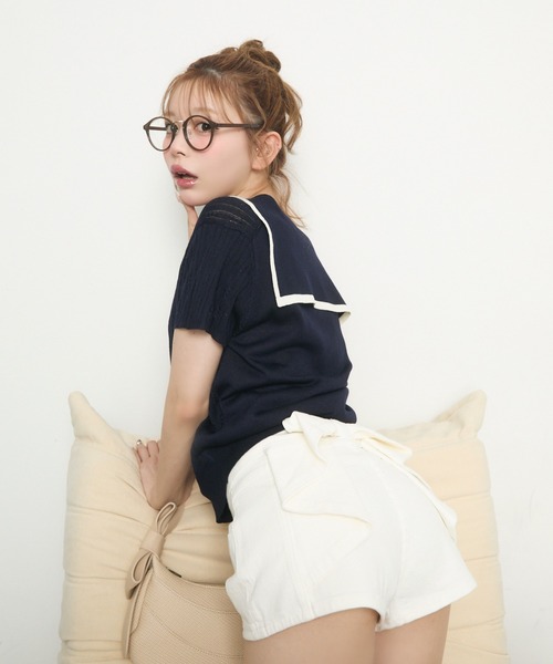 セール】バックリボンショートパンツ（デニムパンツ）｜TITTY&CO