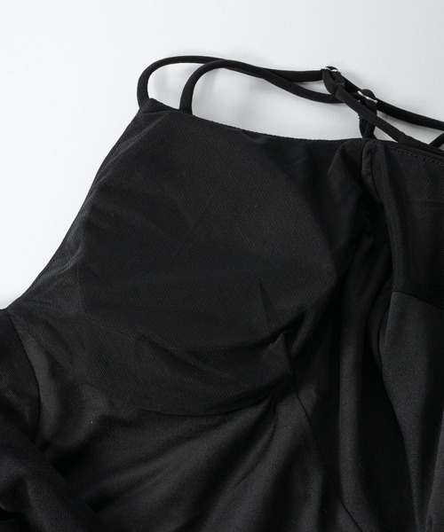 INTER FACTORY(インターファクトリー)の「kanami - curve gather one-piece(ワンピース・レディース・アイボリー/ブラック・FREE)」の19枚目の写真