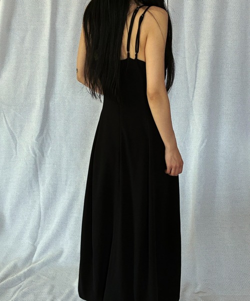 INTER FACTORY(インターファクトリー)の「kanami - curve gather one-piece(ワンピース・レディース・アイボリー/ブラック・FREE)」の10枚目の写真