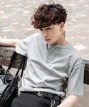 kutir（クティール）の「DRAWCORD HENLEY NECK TSHIRTHN／ドローコードヘンリーネックTシャツ（Tシャツ/カットソー・LARGE）」