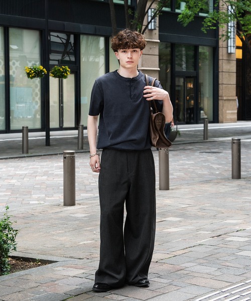 kutir(クティール)の「DRAWCORD HENLEY NECK TSHIRTHN/ドローコードヘンリーネックTシャツ(Tシャツ/カットソー・メンズ・杢グレー/ネイビー/ブラック・MEDIUM/LARGE)」の18枚目の写真