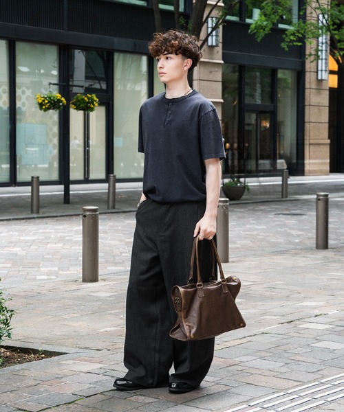 kutir(クティール)の「DRAWCORD HENLEY NECK TSHIRTHN/ドローコードヘンリーネックTシャツ(Tシャツ/カットソー・メンズ・杢グレー/ネイビー/ブラック・MEDIUM/LARGE)」の17枚目の写真