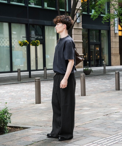 kutir(クティール)の「DRAWCORD HENLEY NECK TSHIRTHN/ドローコードヘンリーネックTシャツ(Tシャツ/カットソー・メンズ・杢グレー/ネイビー/ブラック・MEDIUM/LARGE)」の16枚目の写真