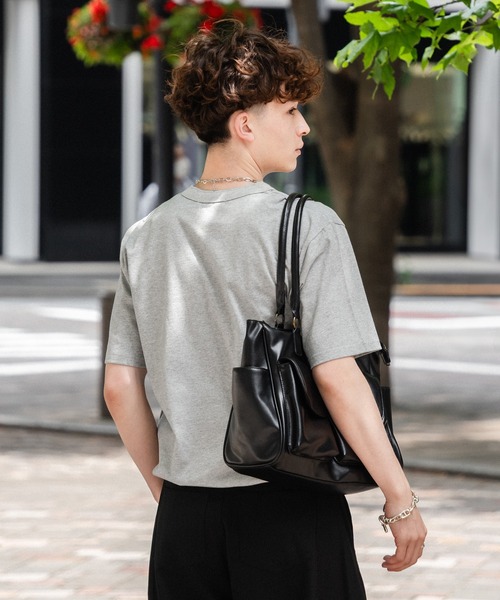 kutir(クティール)の「DRAWCORD HENLEY NECK TSHIRTHN/ドローコードヘンリーネックTシャツ(Tシャツ/カットソー・メンズ・杢グレー/ネイビー/ブラック・MEDIUM/LARGE)」の9枚目の写真