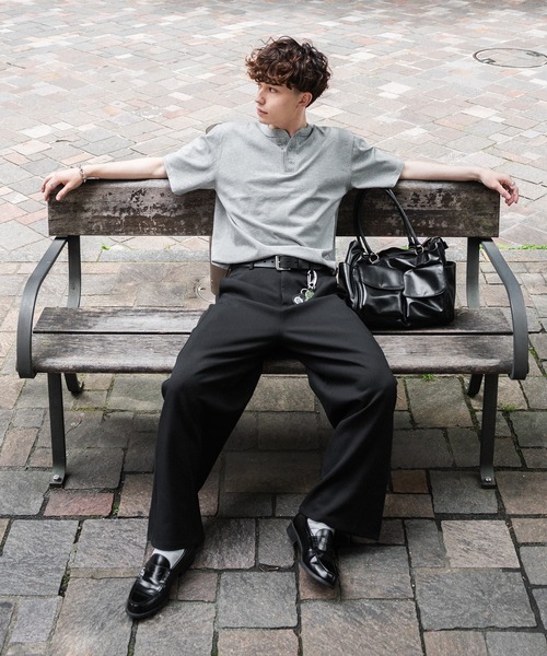 kutir(クティール)の「DRAWCORD HENLEY NECK TSHIRTHN/ドローコードヘンリーネックTシャツ(Tシャツ/カットソー・メンズ・杢グレー/ネイビー/ブラック・MEDIUM/LARGE)」の12枚目の写真