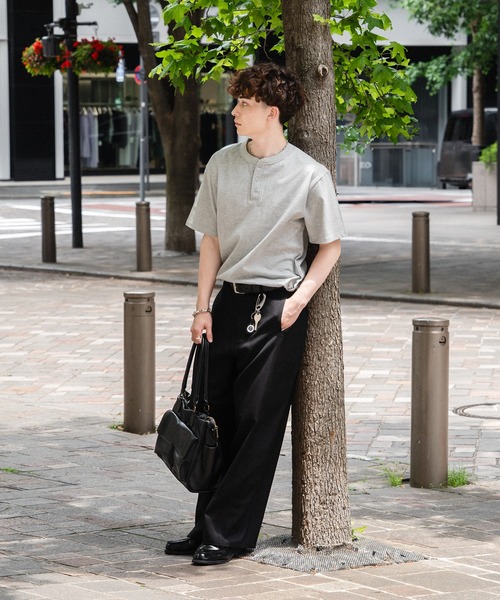 kutir(クティール)の「DRAWCORD HENLEY NECK TSHIRTHN/ドローコードヘンリーネックTシャツ(Tシャツ/カットソー・メンズ・杢グレー/ネイビー/ブラック・MEDIUM/LARGE)」の5枚目の写真