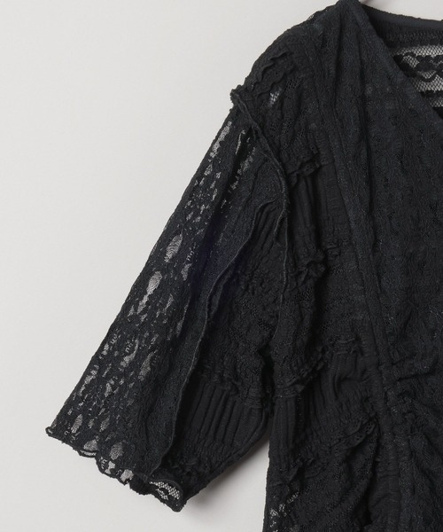 ブラウス シャツ パッチワークレースドロストブラウス/571640 レディース JEANASIS ブラウス シャツ パッチワークレースドロストブラウス