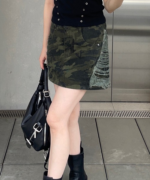 MARK & LONA カモフラージュ ミニスカート Gauge Trapeze Mini Skirt | WOMEN | MARK & LONA MARKET STORE