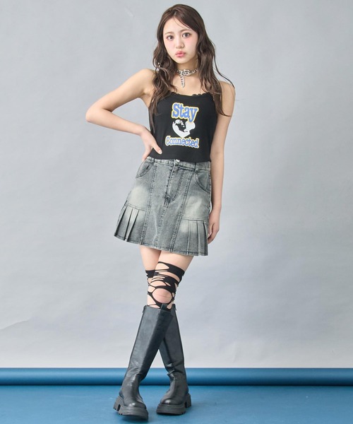 ANAP(アナップ)の「パッド付きレースキャミソール(キャミソール・レディース・イエロー/ホワイト/ブラック・XS/S)」の10枚目の写真
