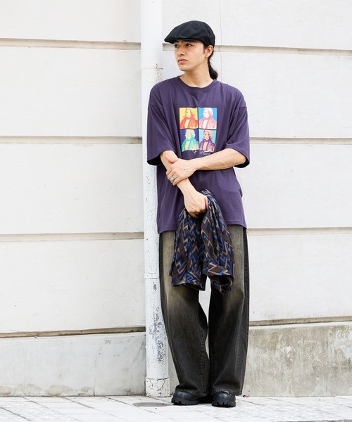 niko and...（ニコアンド）の「EXTRA WIDE DENIM PANTS【niko and ...JEANS 2025AW】（デニムパンツ・メンズ・チャコール/アクア・MEDIUM/LARGE）」の3枚目の写真