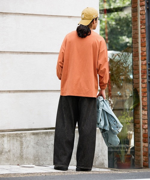 niko and...（ニコアンド）の「EXTRA WIDE DENIM PANTS【niko and ...JEANS 2025AW】（デニムパンツ・メンズ・チャコール/アクア・MEDIUM/LARGE）」の4枚目の写真