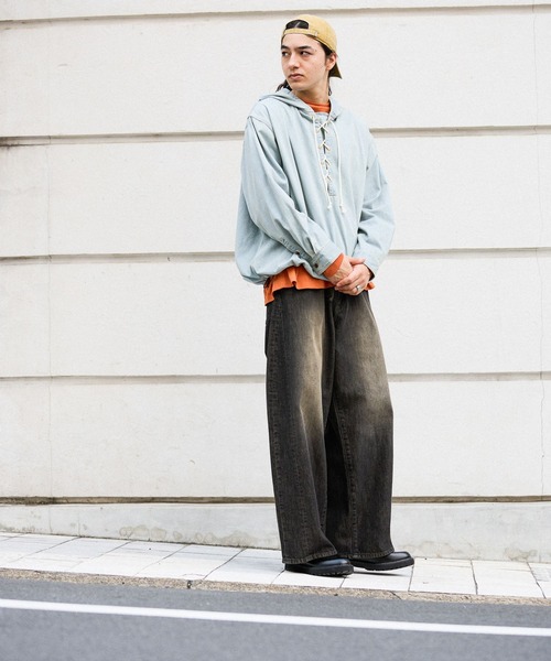 niko and（ニコアンド）の「EXTRA WIDE DENIM PANTS【niko and