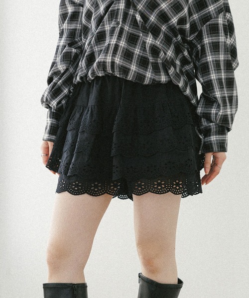 レースショートパンツ レースアップ ショートパンツ 2色 867 | 可愛い服量産型服通販