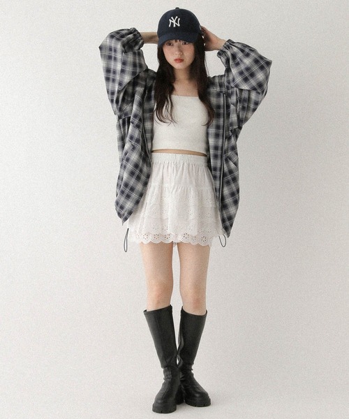 Heather（ヘザー）の「パンチングレースショートパンツ　578287（その他パンツ・レディース・オフホワイト/ブラック・FREE）」の5枚目の写真