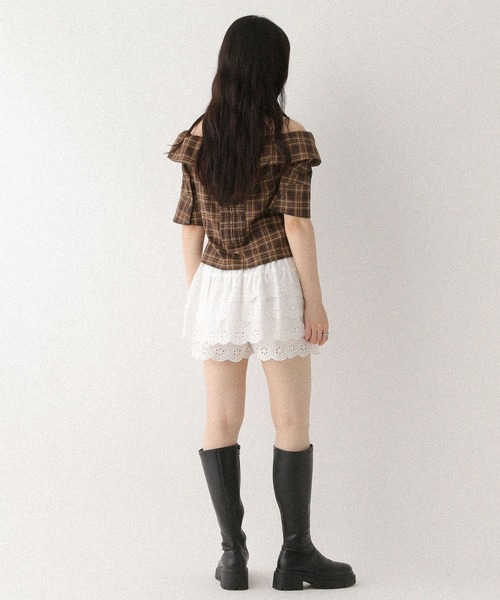 Heather（ヘザー）の「パンチングレースショートパンツ　578287（その他パンツ・レディース・オフホワイト/ブラック・FREE）」の9枚目の写真