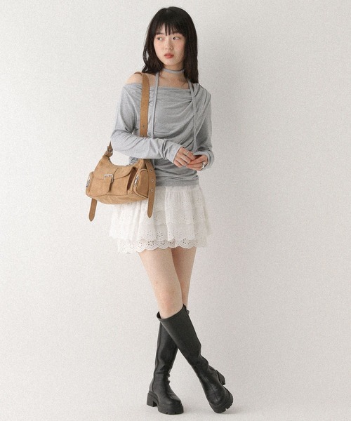 Heather（ヘザー）の「パンチングレースショートパンツ　578287（その他パンツ・レディース・オフホワイト/ブラック・FREE）」の10枚目の写真