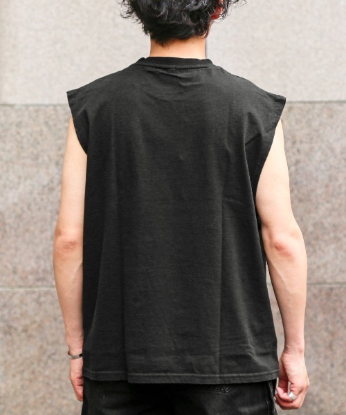 LUXSTYLE(ラグスタイル)の「ピグメントハードウォッシュハートロゴ刺繍スリーブレスTシャツ(Tシャツ/カットソー・メンズ・ブラック系その他/ブラック系その他2・S/XL/L/M)」の14枚目の写真