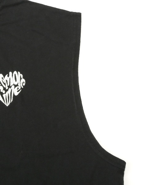 LUXSTYLE(ラグスタイル)の「ピグメントハードウォッシュハートロゴ刺繍スリーブレスTシャツ(Tシャツ/カットソー・メンズ・ブラック系その他/ブラック系その他2・S/XL/L/M)」の5枚目の写真