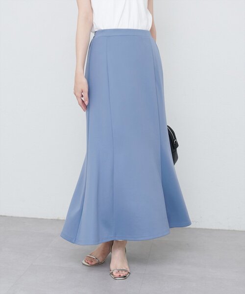 natural couture(ナチュラルクチュール)の「【WEB限定】カットソーマーメイドスカート(スカート・レディース・チャコールグレー/ブルー/ブラック・MEDIUM/LARGE)」の8枚目の写真