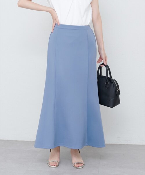 natural couture(ナチュラルクチュール)の「【WEB限定】カットソーマーメイドスカート(スカート・レディース・チャコールグレー/ブルー/ブラック・MEDIUM/LARGE)」の9枚目の写真