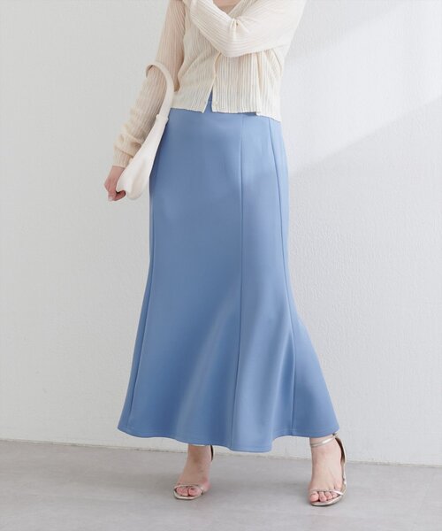 natural couture(ナチュラルクチュール)の「【WEB限定】カットソーマーメイドスカート(スカート・レディース・チャコールグレー/ブルー/ブラック・MEDIUM/LARGE)」の13枚目の写真