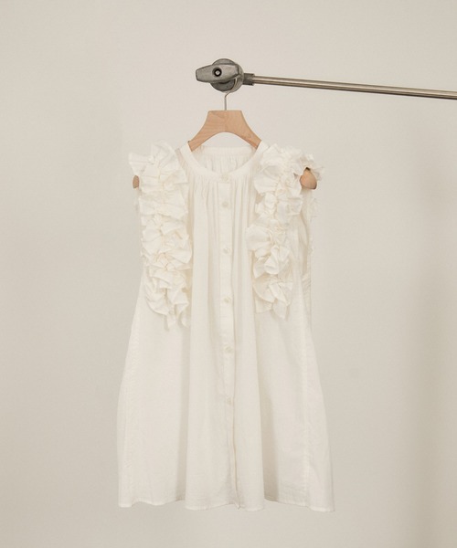 ブラウス シャツ Crinkle Blouse レディース crinkle ブラウス シャツ 「crinkle crinkle」別注side frill no