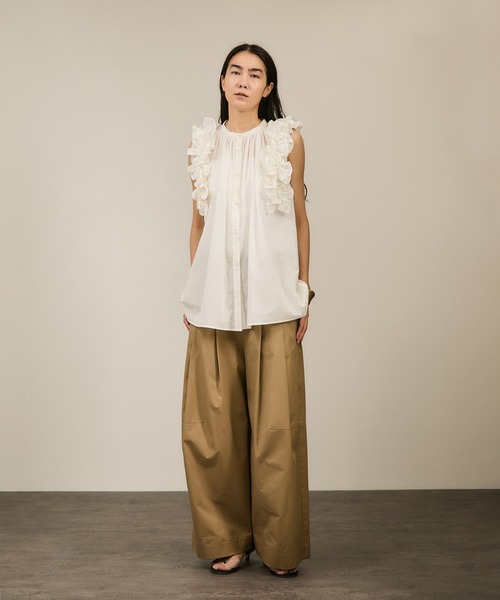 【新品／難あり】crinkle crinkle crinkle ブラウス crinkle crinkle crinkle】frill poncho L/S blouse/フリル