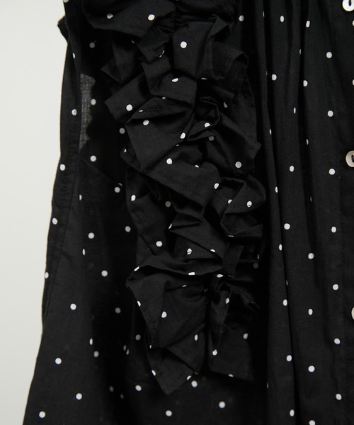 crinkle crinkle crinkle（クリンクルクリンクルクリンクル）の「【crinkle crinkle crinkle】別注side frill no sleeve blouse（シャツ/ブラウス・レディース・ホワイト/ブラック/ブラック系その他3・FREE）」の20枚目の写真