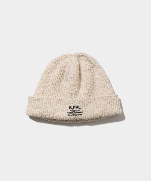 beautiful people（ビューティフルピープル）の「B.PPL stretch      cotton beanie（ニットキャップ/ビーニー・レディース・ミント/ブラック/アイボリー/レッド・FREE）」の3枚目の写真