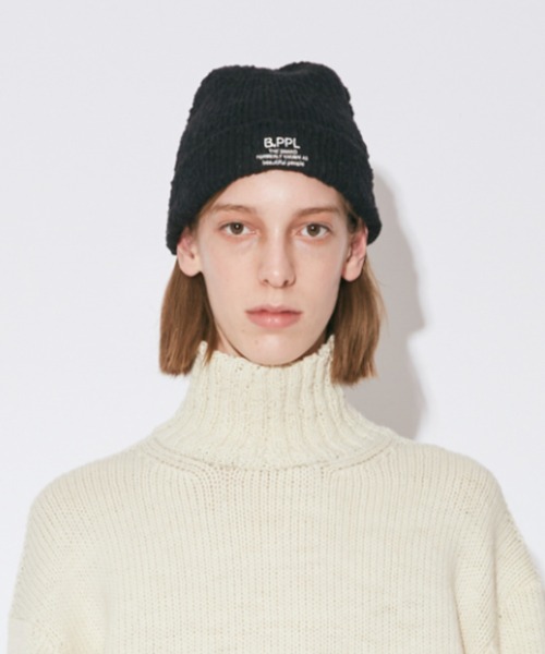 beautiful people（ビューティフルピープル）の「B.PPL stretch      cotton beanie（ニットキャップ/ビーニー・レディース・ミント/ブラック/アイボリー/レッド・FREE）」の6枚目の写真