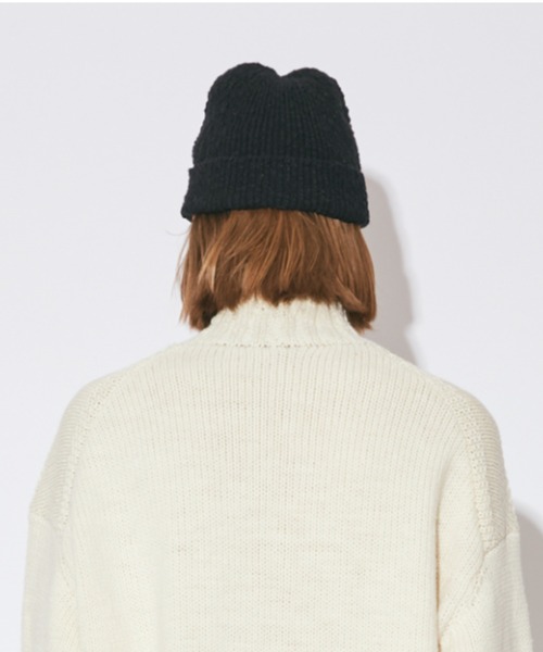 beautiful people（ビューティフルピープル）の「B.PPL stretch      cotton beanie（ニットキャップ/ビーニー・レディース・ミント/ブラック/アイボリー/レッド・FREE）」の8枚目の写真