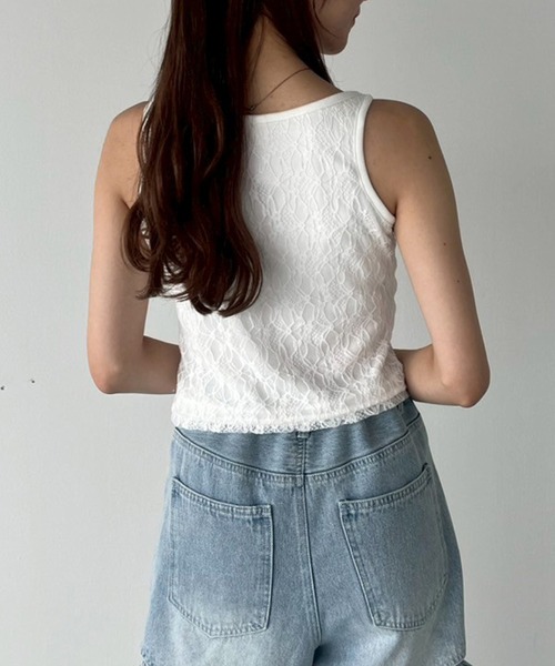 one after another NICE CLAUP(ワンアフターアナザーナイスクラップ)の「カップ付きアソートキャミソール(キャミソール・レディース・ホワイト/オフホワイト/ブラック/アイボリー・FREE)」の19枚目の写真