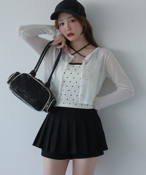 one after another NICE CLAUP(ワンアフターアナザーナイスクラップ)の「カップ付きアソートキャミソール(キャミソール・レディース・ホワイト/オフホワイト/ブラック/アイボリー・FREE)」の16枚目の写真