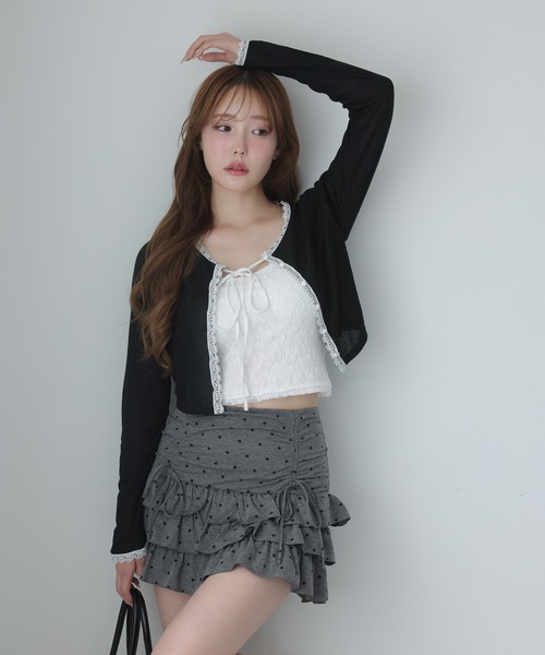 one after another NICE CLAUP(ワンアフターアナザーナイスクラップ)の「カップ付きアソートキャミソール(キャミソール・レディース・ホワイト/オフホワイト/ブラック/アイボリー・FREE)」の5枚目の写真