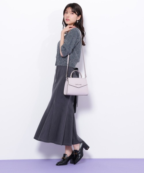 ◇ビジュースタッズフラップショルダーバッグ（ショルダーバッグ