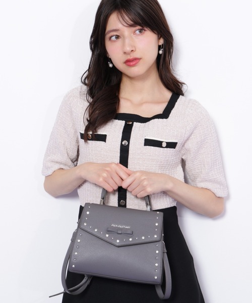 JILL by JILL STUART（ジルバイジルスチュアート）の「◇ビジュースタッズフラップショルダーバッグ（ショルダーバッグ・レディース・ホワイト/ピンク/グレー・FREE）」の11枚目の写真