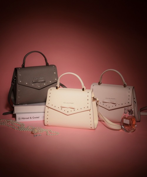 JILL by JILL STUART（ジルバイジルスチュアート）の「◇ビジュースタッズフラップショルダーバッグ（ショルダーバッグ・レディース・ホワイト/ピンク/グレー・FREE）」の4枚目の写真