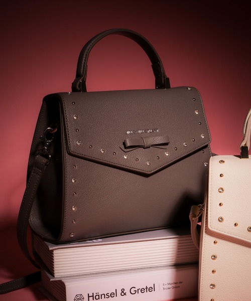 JILL by JILL STUART（ジルバイジルスチュアート）の「◇ビジュースタッズフラップショルダーバッグ（ショルダーバッグ・レディース・ホワイト/ピンク/グレー・FREE）」の5枚目の写真