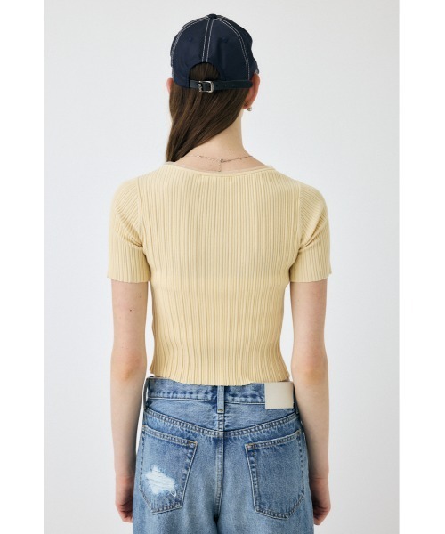 MOUSSY（マウジー）の「【EC・一部店舗限定】TULLE TRIM ハーフスリーブカーディガン（カーディガン/ボレロ・レディース・ホワイト/ライトイエロー/ブラック・FREE）」の10枚目の写真