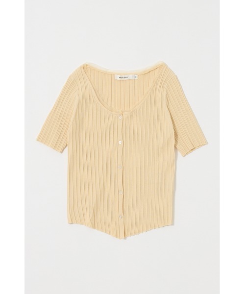 MOUSSY（マウジー）の「【EC・一部店舗限定】TULLE TRIM ハーフスリーブカーディガン（カーディガン/ボレロ・レディース・ホワイト/ライトイエロー/ブラック・FREE）」の15枚目の写真