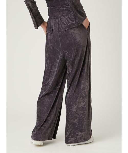 FRAY I.D（フレイアイディー）の「クラッシュベロアドロストワイドパンツ（その他パンツ・レディース・グレー/チャコールグレー/アイボリー・1/0）」の4枚目の写真