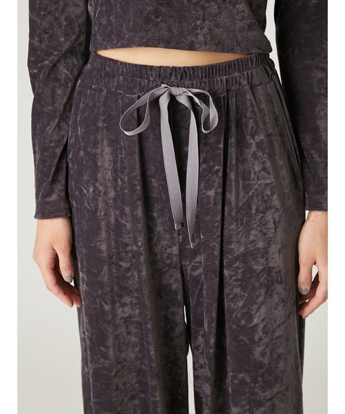 FRAY I.D（フレイアイディー）の「クラッシュベロアドロストワイドパンツ（その他パンツ・レディース・グレー/チャコールグレー/アイボリー・1/0）」の6枚目の写真